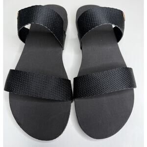 Freewaters Supreem La Jolla Sandals Womens 11 Black Nylon Slip On Beach Slides